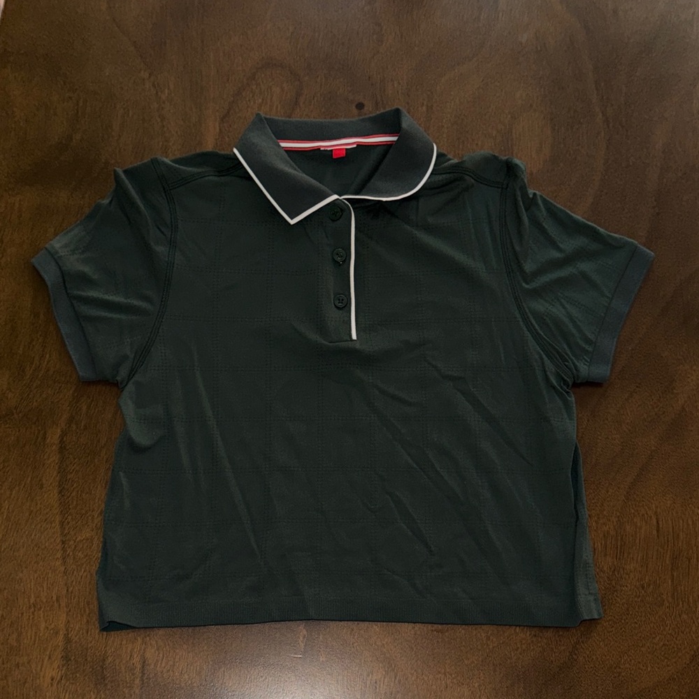 Wilson Black Polo Top with White Contrast Trim